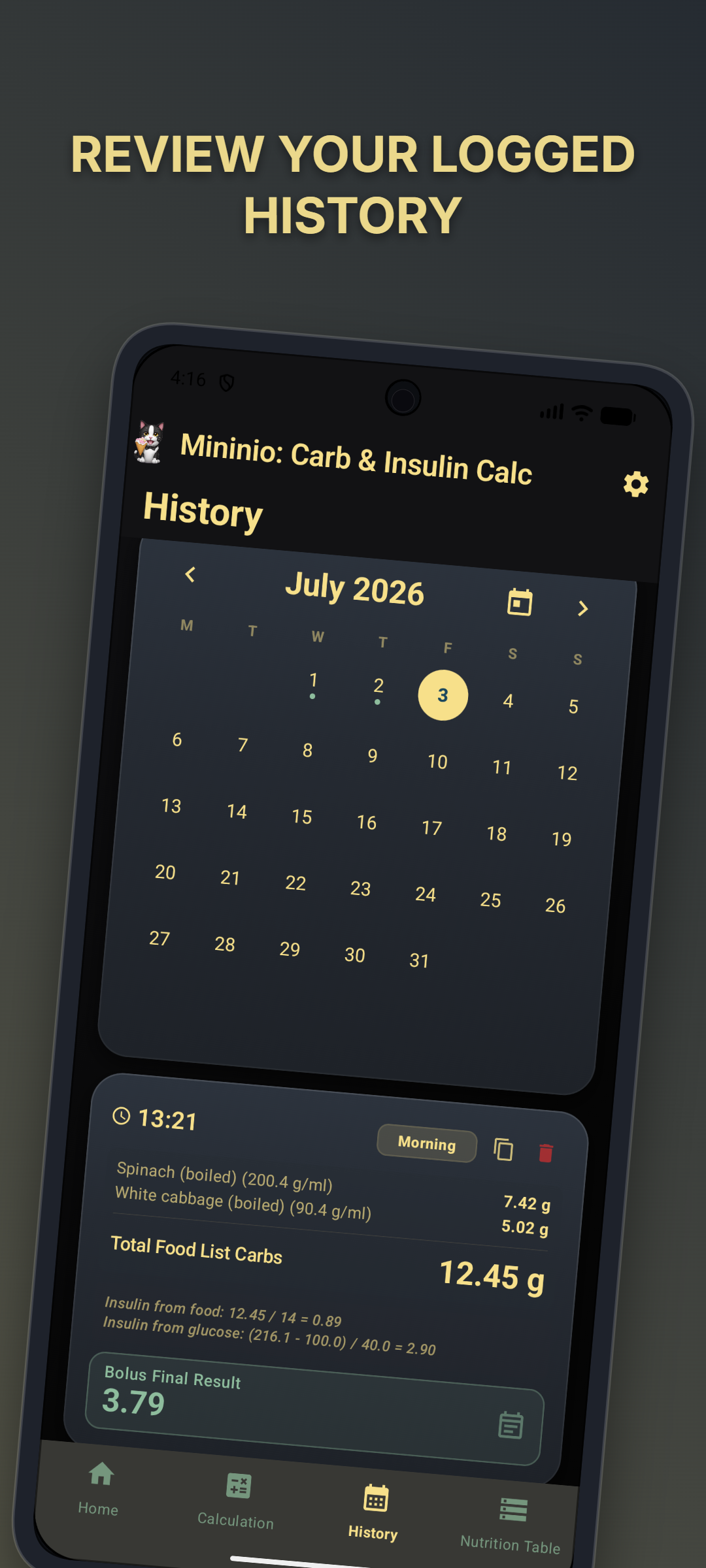 Carb Calculator